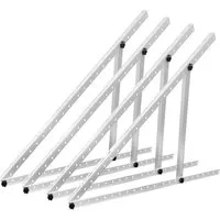GLIESE Solarmodul-Halterung Solarmodule Halterung balkonkraftwerk halterung Neigungswinkel 0-90°, (bis 46 Zoll, Set, 4-tlg., 118cm Solarmodule Halterung, für Balkon Flachdächern Garten Wohnmobile)