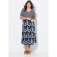 Laurasøn Jerseykleid Jerseykleid V-Ausschnitt 1/2 Arm OEKO-TEX