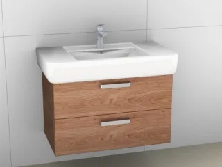 Artiqua 413 Waschtischunterschrank für Renova Plan 122185, 122188 Sanremo Eiche quer NB, 413-WU2L-K1 413-WU2L-K10-7144-428