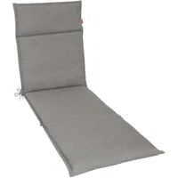 Herlag Liegenauflage Bea, Liegepolster Gartenliege 190x60x4,5cm Wasserabweisend Grau
