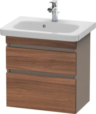 Duravit DuraStyle Waschtischunterbau wandhängend Nussbaum & Basalt Matt 580x368x610 mm - DS647907943 DS647907943