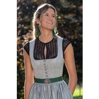 Hammerschmid Dirndl Midi Dirndl 2tlg. - PILLERSEE - hellgrau/tanne