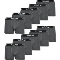 ADAM JEANS Boxershorts Herren Boxershorts aus extra weicher 100% Baumwolle Trunks Men Boxer-1 (10-St., 2er Set, 6er Set, 8er Set, 10er Set, 12er Set) Boxershorts Herren Boxer Shorts Männer Unterhosen Trunks Underwear