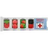 Fruchtgummi Bären & Co. Süßigkeit, Tablettenbox Notfall gefüllt mit Fruchtgummi Scherzartikel 25g