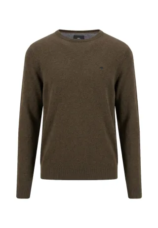 FYNCH-HATTON - O-Neck, Merino Cashmere soil - Gr. - M
