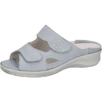 Waldläufer Merle Pantolette Hausschuh, Bequemschuh, Keilpantolette mit Klettverschlüssen, M-Weite