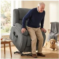 HOMCOM Relaxsessel mit Liegefunktion, Massagefunktion, USB-Abschluss (TV-Sessel mit Heizfunktion, 1-St., Fernsehsessel mit Aufstehhilfe Elektrisch), mit Fernbedienung und Seitentasche, Grau