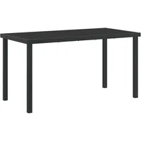 vidaXL Gartentisch Gartentisch Schwarz 140 x 70 x 73 cm Metall (1-St)