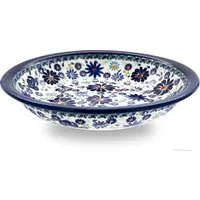 Bunzlauer Keramik Speiseteller Tiefer Teller Ø22,5cm Suppenteller, Pastateller, Essteller Dekor DU126