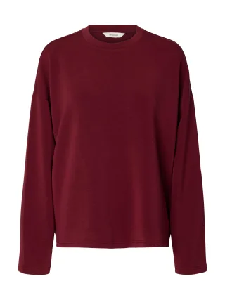 selected women - SLWOVERSIZED LS TENNY TOP Tawny Port - Gr. - L