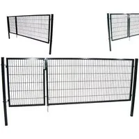 Apex Gartentor Gartentor Tor Doppelflügeltor 120x350 cm Doppelflügel Einfahrtstor