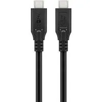 USB4 Gen 3x2 Kabel, USB-C Stecker > USB-C Stecker, 40Gbit/s schwarz, 1,5 Meter, PD, Laden mit bis zu 100 Watt