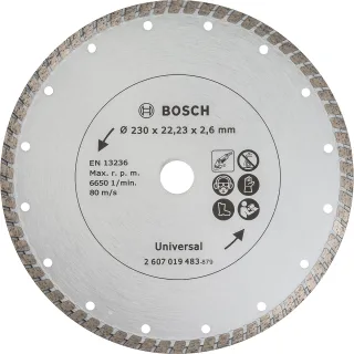 Bosch Diamanttrennscheibe Turbo, 230mm - 2607019483