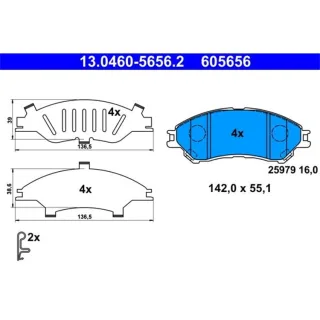 ATE Bremsbel?ge vorne Suzuki Sx4 Vitara