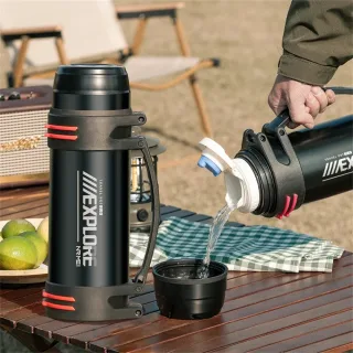 IPRee 1200ml Large Capacity Stainless Steel Insulated Bottle Leak-proof Portable Double-wall Vaccum Thermos Bottle Water