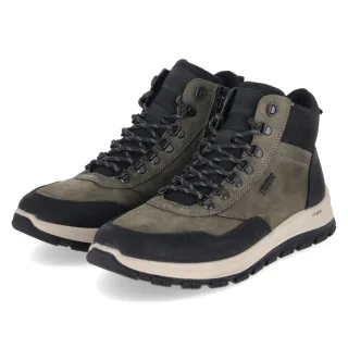 Rieker Wintersneaker - Gr. 41 - Grün - Leder und Synthetik