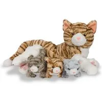 NOXXIEZ Kuscheltier Katzen-Mama mit Babys Kuscheltier Noxxiez Kitten Stofftier