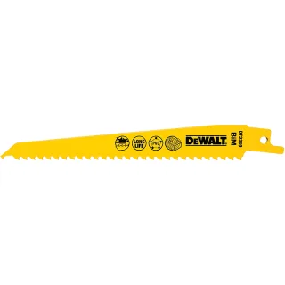 DEWALT Bi-Metall Säbelsägeblatt für Holz 5 Stück - DT2359-QZ