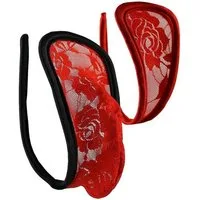 Lau-Fashion Tanga 1 Paar C-String Set Mini Unterwäsche Tanga Slip Dessous S/M/L