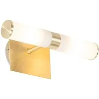Qazqa Wandleuchte Bath, ohne Leuchtmittel, Warmweiß, QAZQA Wand­leuchte, g9, Gold, Stahl, Modern