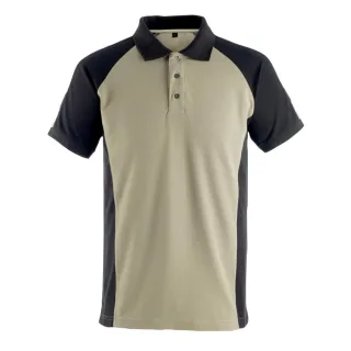 MASCOT Bottrop Polo-Shirt UNIQUE Hellkhaki / Schwarz XXL - 50569-961-5509-XXL