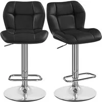 Yaheetech Barhocker 360° Drehbare Hocker mit Fußstütze (2 St), 1/2/4/6er-Set Barstühle Küchenstühle Bistrohocker höhenverstellbar