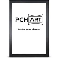 PCH[art] Bilderrahmen Rahmen New Alaya, Farbe: schwarz, Größe: 10x15 bis 90x120 cm, für 1 Bilder, Leiste ummantelt mit Dekorfolie