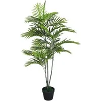 Künstliche Zimmerpflanze Kunstpflanze im Blumentopf 120 cm - Palme schmal Zimmerpflanze, Spetebo, Höhe 115.00 cm, künstliche Deko Zimmerpflanze Kunstblume Kunstbaum mit Topf