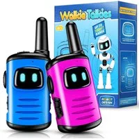 happikids Walkie Talkie Kinder Walkie Talkie Spielzeug Set 1 Kanal Funkgeräte Jungen Mädchen, (Kinder Walkie Talkie Spielzeug Set Funkgeräte Ein Kanal für Jungen Mädchen, 2 Funkgeräte für Kinder mit Ein Kanal Bedienung und stoßfestem Gehäuse), Stoßfe