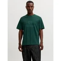 Jack & Jones Rundhalsshirt JORFREDERIKSBERG MONOGRAM TEE SS CN SN Baumwolle, relaxed fit