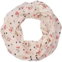MIRROSI Loop Damen Schal mit Blumen-Muster Weich aus 100% Baumwolle Schlauchschal, (ca. 160x44cm Zweimal um den Hals wickelbar)