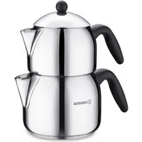 Korkmaz Caydanlik-Teekanne Orbit Midi A037, 2.2 l, (2-St), 0,7L/1,5L, für alle Herdarten geeignet, 18/10-Edelstahl