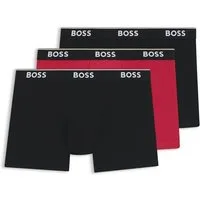 BOSS Boxershorts (Packung, 3-St) aus bequemer Stretch-Baumwolle, körpernah, mittlere Bundhöhe