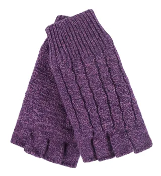 HEAT HOLDERS Damen Winter-Thermo-Fingerlose Handschuhe mit Zopfmuster