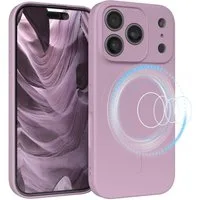 EAZY CASE Handyhülle für Apple iPhone 17 Pro Hülle Silikon 6,3 Zoll, MagSafe Slimcover Kameraschutz Qi-Charging Softcover weich Flieder