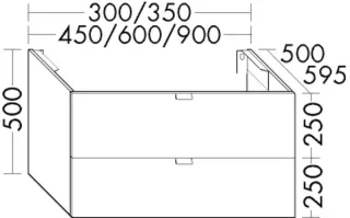 Burgbad Unterschrank rc40 System PG2 500x600x500 Nussbaum Cognac, WWND060F4111 WWND060F4111