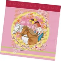 Geda Labels GmbH Papierserviette Bibi & Tina 12er Set, (1 St), Rosa, 33x33, 33x33cm
