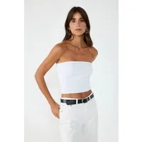 No Matter What Crop-Top Trägerloses, verziertes Crop-Top