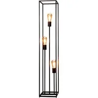 casa NOVA Stehlampe HAMPER, H 120 cm, Ein-/Ausschalter, ohne Leuchtmittel, Metall, schwarz, mit Fußschalter