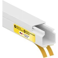 tktrading24 Kabelkanal Kabelleiste aus robustem PVC weiß Selbstklebend 2m - diversen Größen