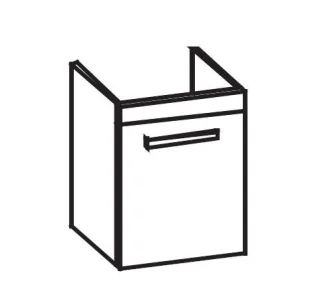 Artiqua 414 Waschtischunterschrank für Sentique 514365, 514366 Stahlgrau, 414-WUT-V14-L-7142-88 414-WUT-V14-L-7142-88