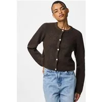 pieces Strickjacke PCSILLY LS O-NECK KNIT CARDIGAN NOOS BC Materialmix, regular fit