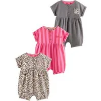 Next Strampler T-Shirt-Strampelanzüge aus Jersey, 3er-Pack (3-tlg)