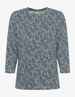 Brax Damen Shirt Style CARINA M blue heaven, Blau, Gr. 34