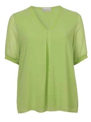 Via Appia - Bluse V-Ausschnitt 1/2 Arm apfel - Gr. - 42