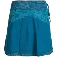 Vishes Minirock Lagenlook Rock Bedruckter Breiter Bund mit Taschen Cacheur, Hippie, Goa, Elfen, Boho Style