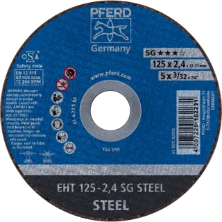 PFERD TOOLS Trennscheibe EHT gerade Leistungslinie SG STEEL für Stahl - 61321222