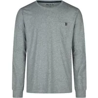 Phil & Co. Pyjamaoberteil Herren Pyjamashirt mit langem Arm (1-tlg) Bündchen