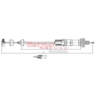 Metzger Kupplungsseil Peugeot 206 206+ 11.3058
