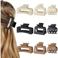 LuxusKollektion Haarklammer Haarklammer Set 9 Stück Klauen Haarspangen Damen Dünnes Dickes Haar